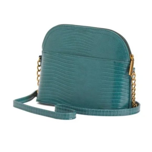 Betsey Johnson 'Margie' Embossed Lizard Crossbody, Black - Picture 14 of 15